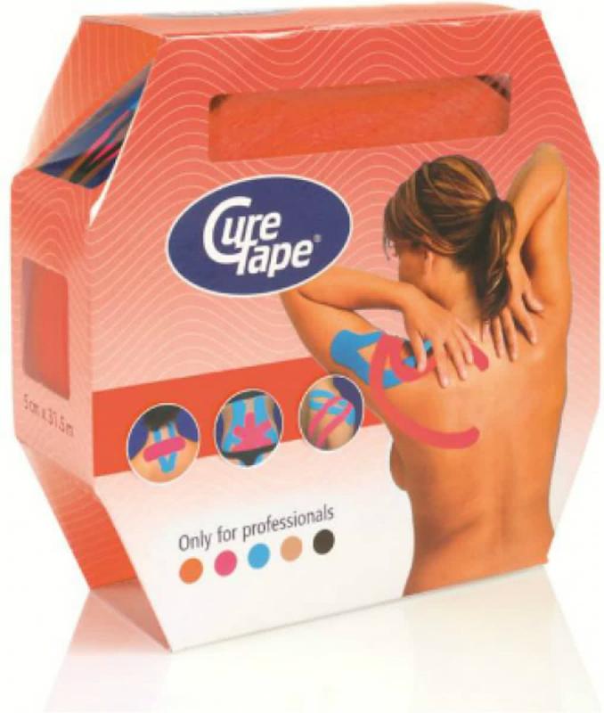 Cure tape - Kinesiotape : Curetape, oranje - 5cm x 31,5m