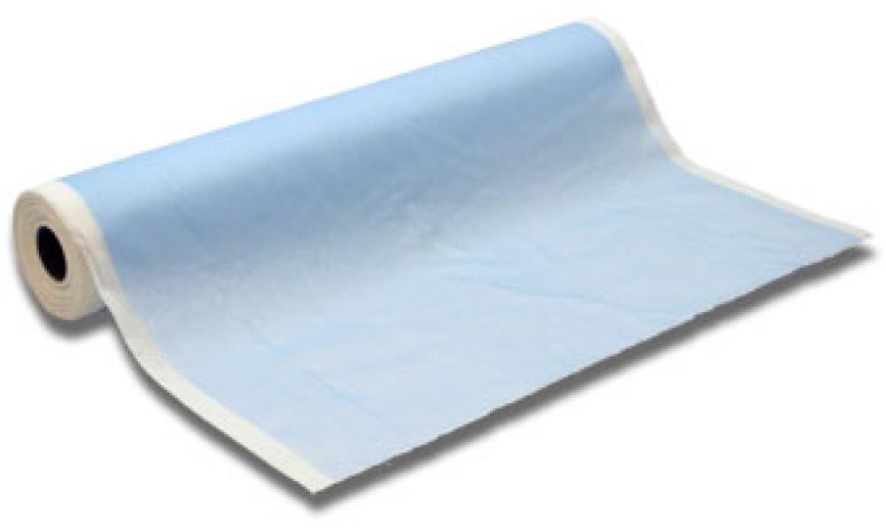 Papier met plastiek folie blauw 
