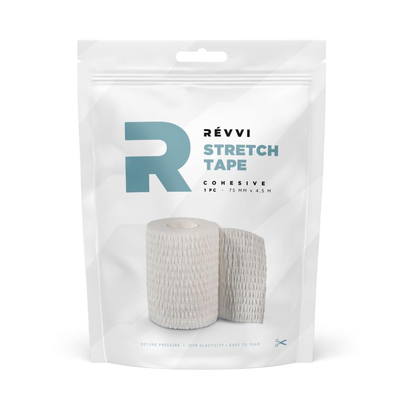 Revvi STRETCH tape (cohesive) – 75mm x 4,5m – 1 roll--closable bag