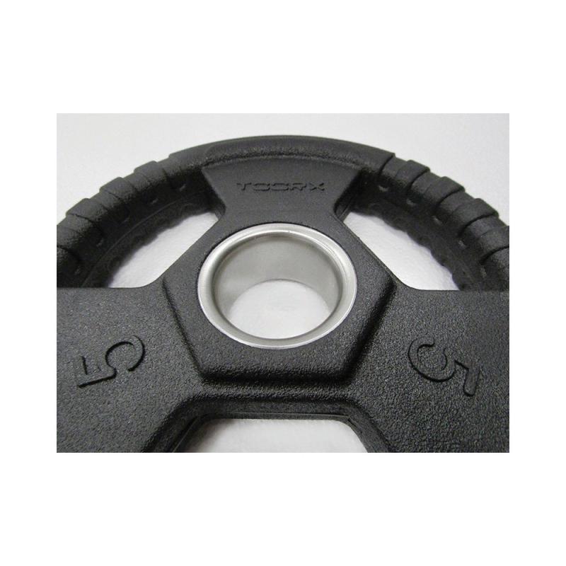 Toorx Fitness Rubber olympische halterschijven- 20kg – p--stuk-  50mm – met handvaten