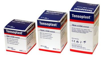 Elastische tape: Tensoplast, 2,5cm, p--12 rollen