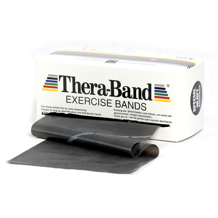 ALLproducts Oefenband Thera-band 5,50m x 15cm zwart op rol