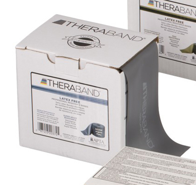 Thera-Band - Oefenband Theraband, latexvrij, 22m zilver