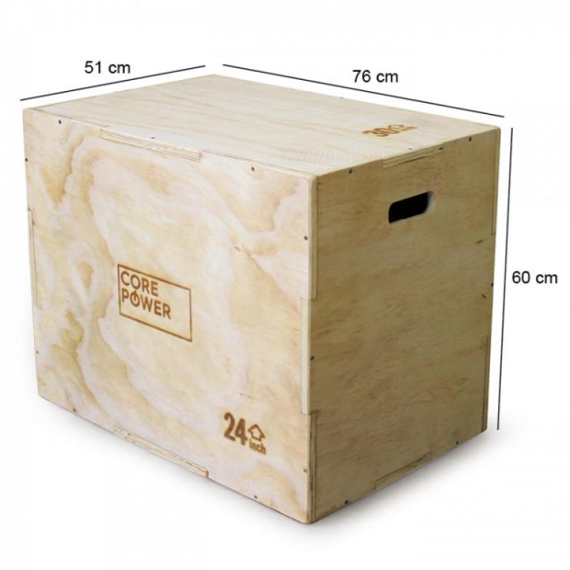 Stroops - Core Power houten Plyo Box hout 3-in-1 50x60x76cm